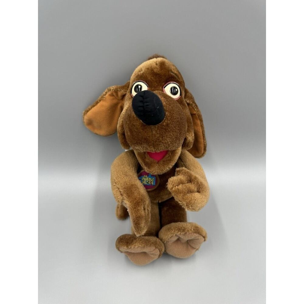 Vintage NUZZLE DOG The Puzzle Place Plush 13"Stuffed Animal Fisher Price 1994